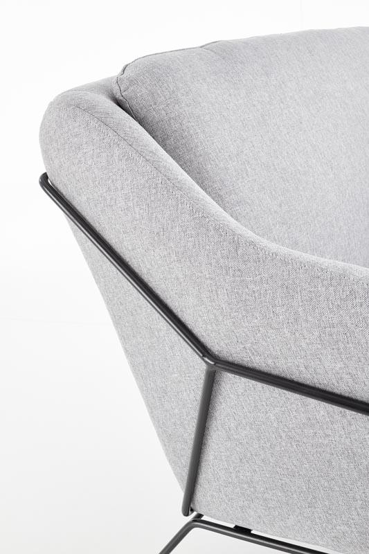 SOFT 2 XL fotel wypoczynkowy podwójny jasny popiel + czarny stelaż / HAL