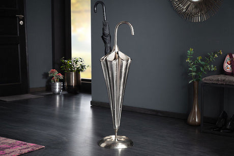 STOJAK NA PARASOLKI SREBRNY 90 CM / 40907