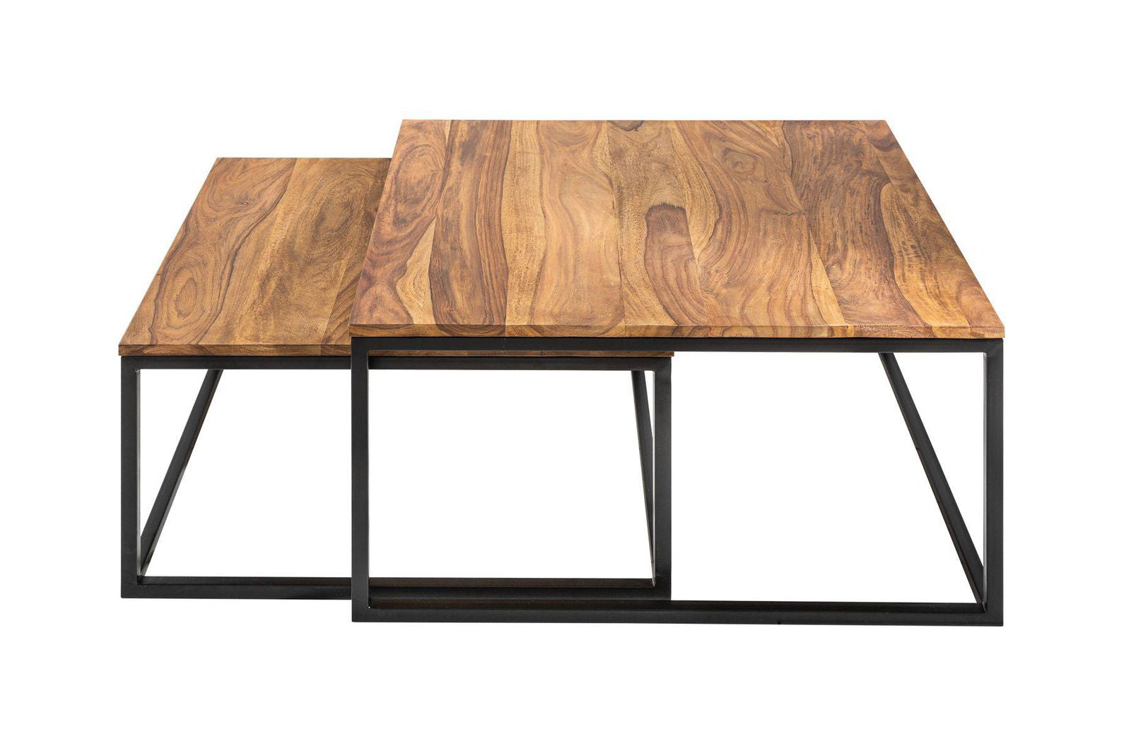 STOLIKI KAWOWE 2 szt ELEMENTS SHEESHAM  / 40001  / INVICTA INTERIOR