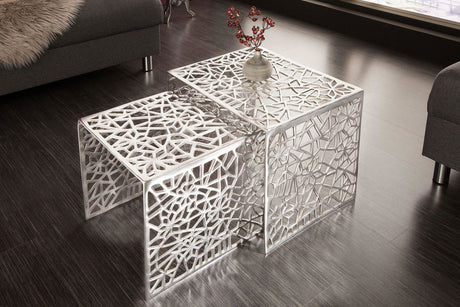 STOLIK ABSTRACT KOMPLET 2 SZTUKI / 38965 / INVICTA INTERIOR