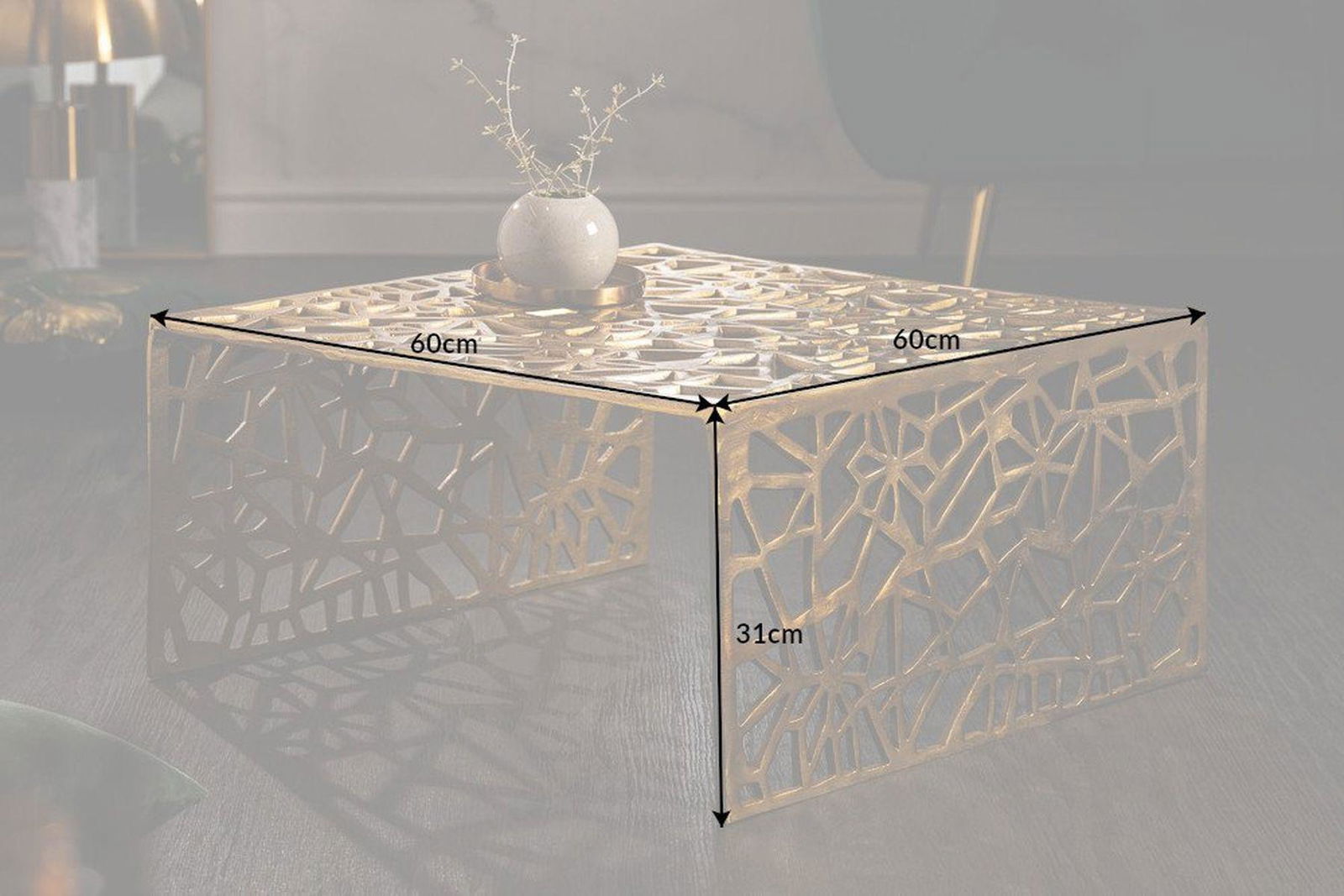 STOLIK ABSTRAKT 60 CM ZŁOTY / 40900  / INVICTA INTERIOR