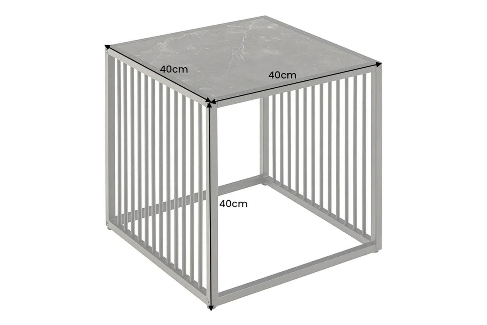 STOLIK ARCHITECTURE OPTYKA CZARNY MARMUR 40 CM / 43273 / INVICTA INTERIOR