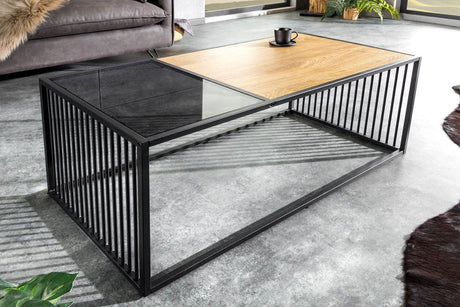 STOLIK ARCHITECTURE OPTYKA DZIKI DĄB 100 CM / 43002 / INVICTA INTERIOR