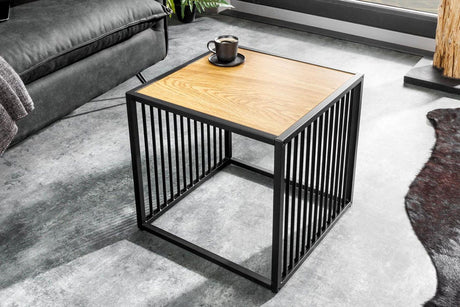 STOLIK ARCHITECTURE OPTYKA DZIKI DĄB 40 CM / 43274 / INVICTA INTERIOR