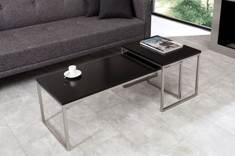 STOLIK ELEMENTS CZARNY KOMPLET 2 SZTUKI / 37735 / INVICTA INTERIOR