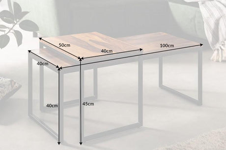 STOLIK ELEMENTS SHEESHAM KOMPLET 2 SZTUKI / 38398 / 41069  / INVICTA INTERIOR
