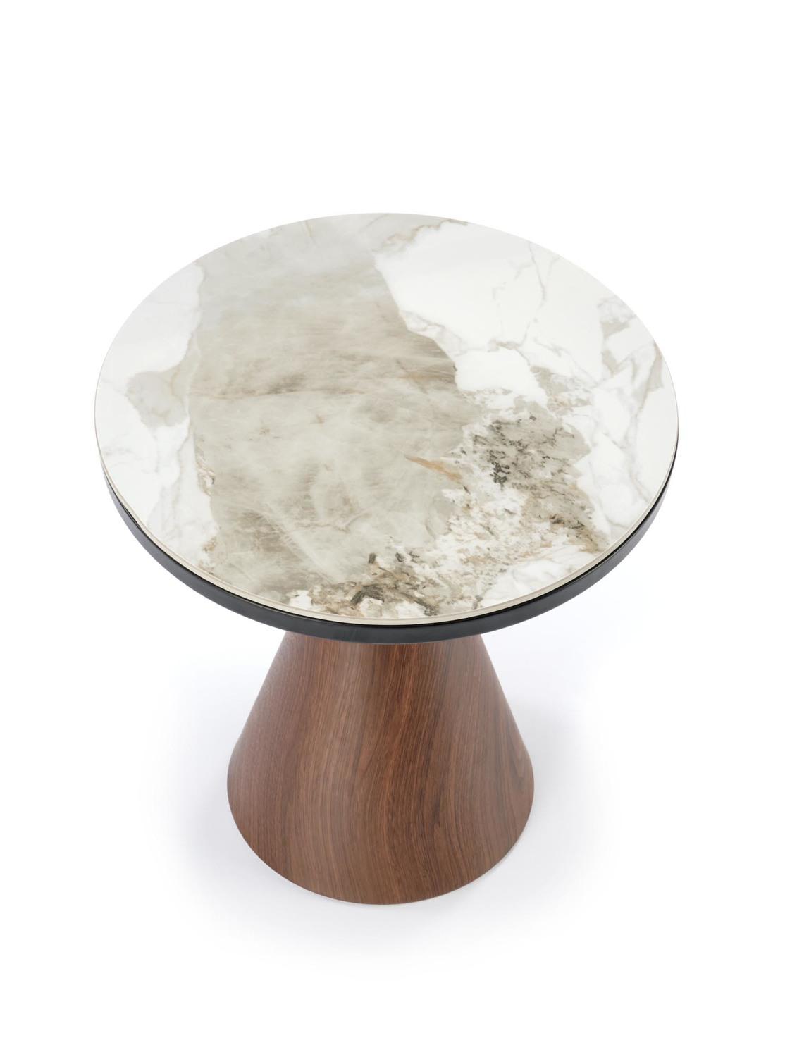 STOLIK GENESIS OPTYKA BIAŁY MARMUR 50 CM / HAL