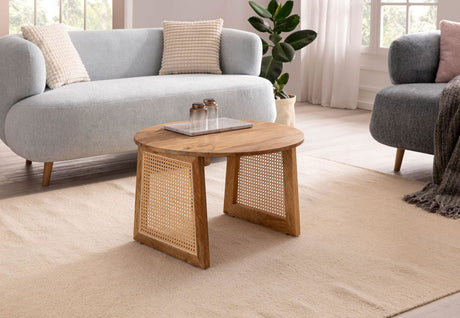 STOLIK KAWOAW WOHNLING NATURALNE MANGO / RATAN / WL6.835