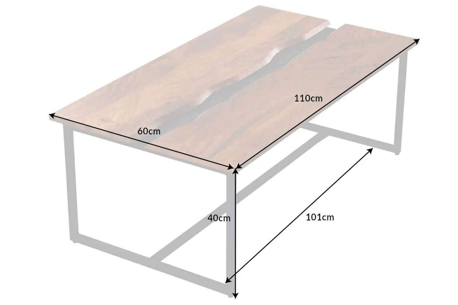STOLIK KAWOWY AMAZONAS DREWNO MANGO 110 CM / 42183  / INVICTA INTERIOR