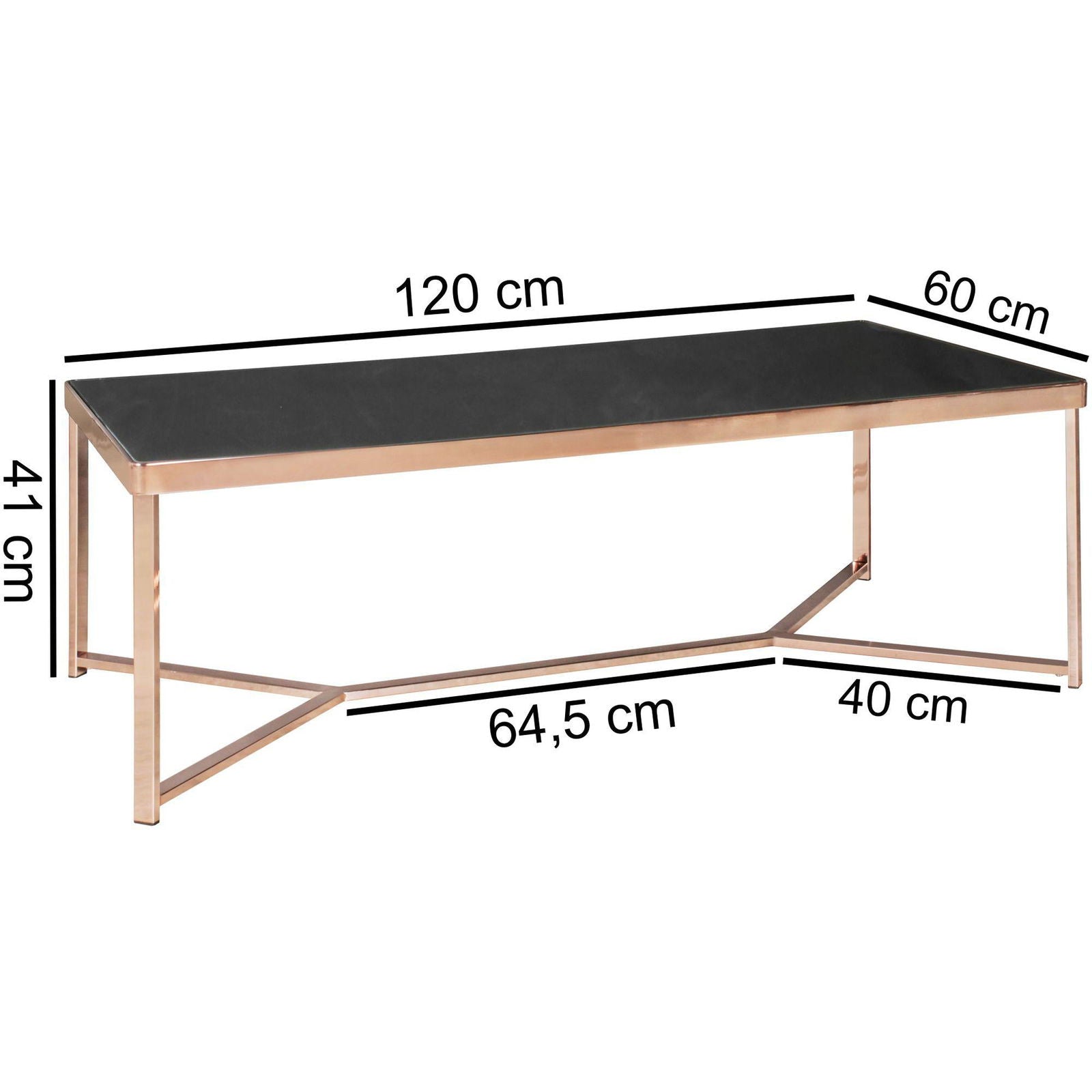 STOLIK KAWOWY CZARNY 120 CM Wohnling / WL5.245