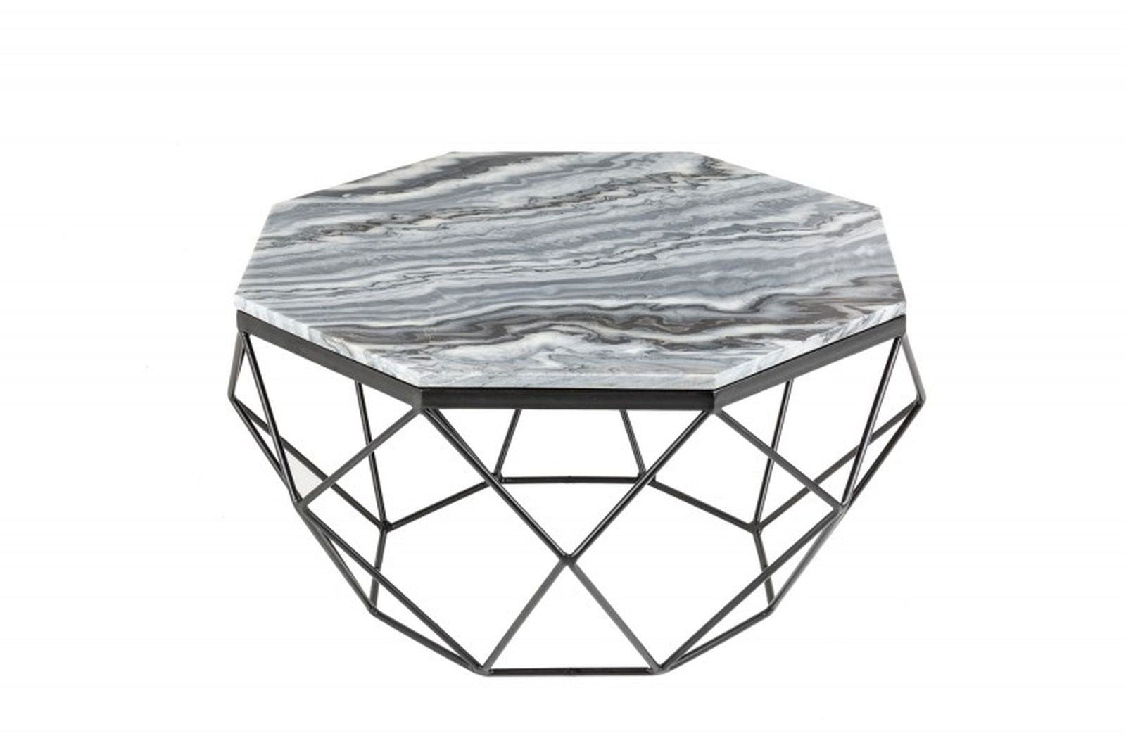 STOLIK KAWOWY DIAMOND 69 CM MARMUR SZARY / 40394  / INVICTA INTERIOR
