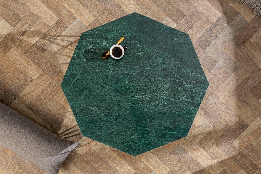 STOLIK KAWOWY DIAMOND 69 CM MARMUR ZIELONY / 40392  / INVICTA INTERIOR
