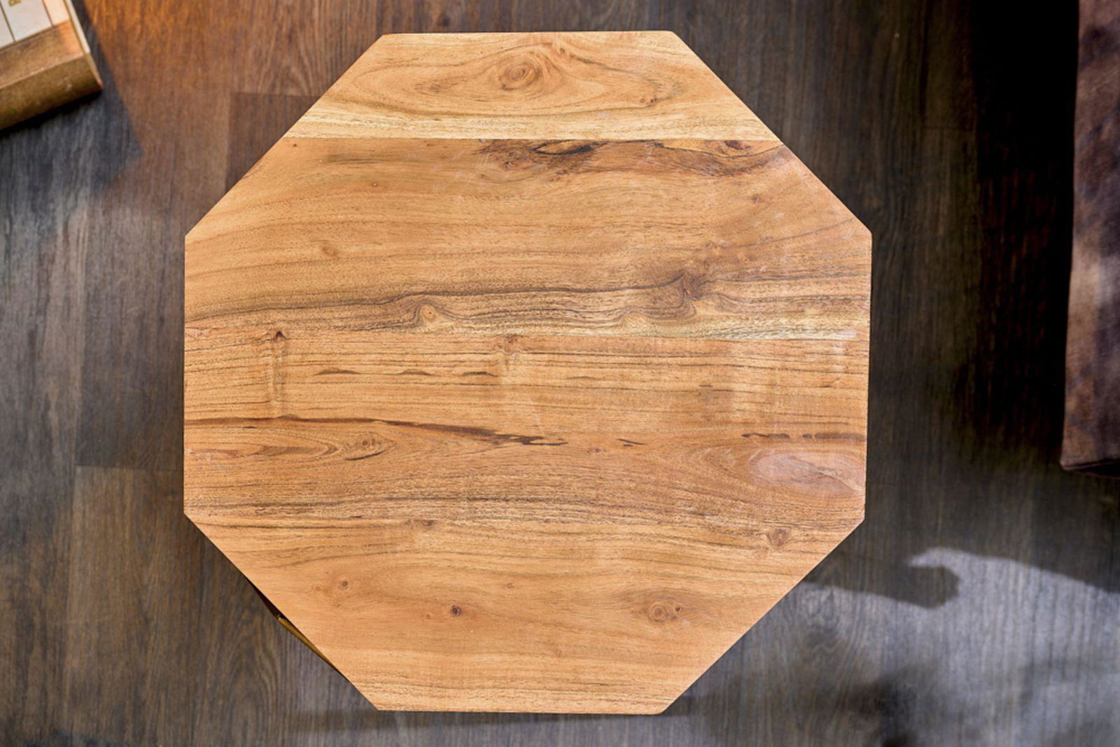 STOLIK KAWOWY DIAMOND NATURALNA AKACJA 50 CM / 41855  / INVICTA INTERIOR