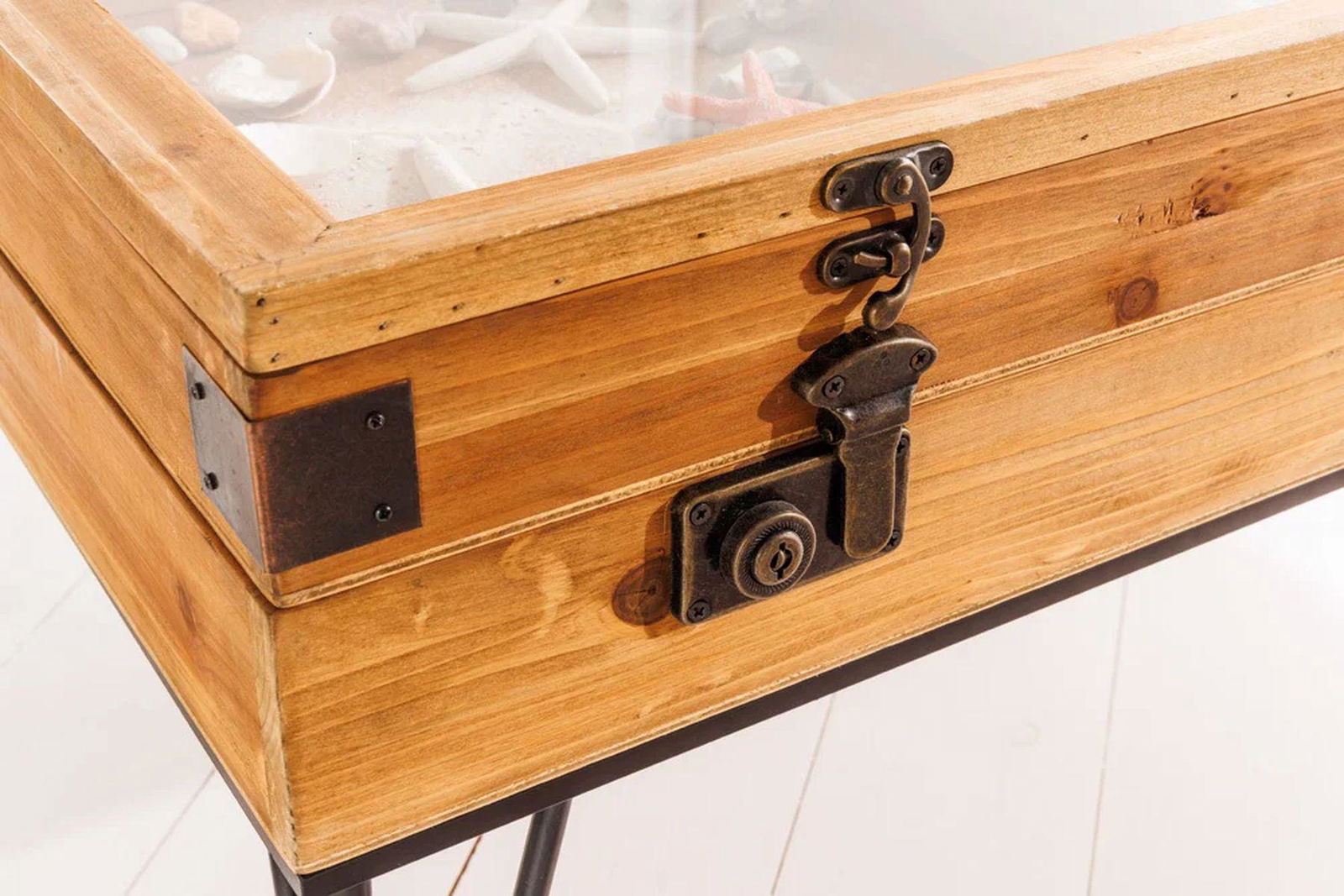 STOLIK KAWOWY DREWNO JODŁA 100 CM / 41192  / INVICTA INTERIOR