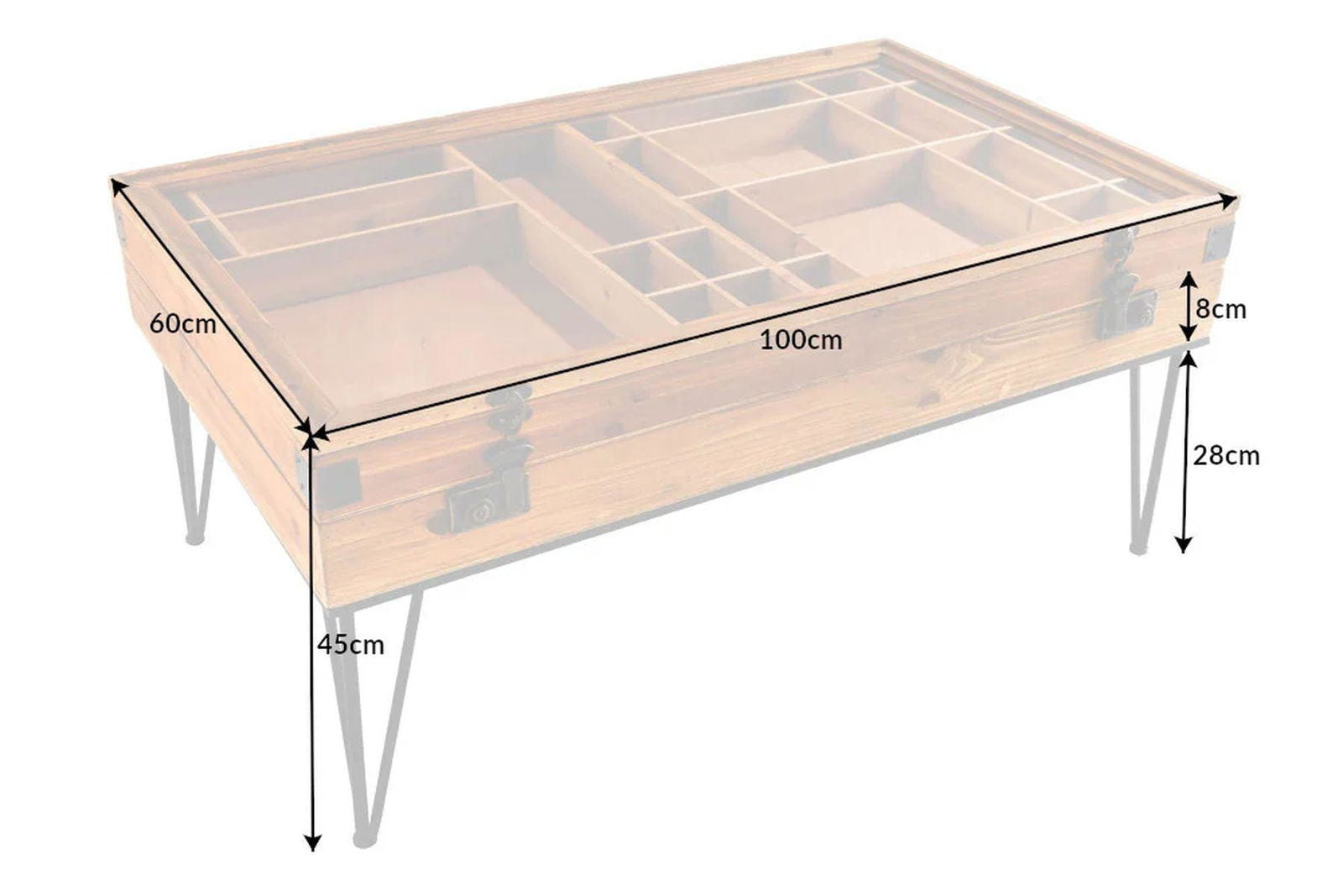 STOLIK KAWOWY DREWNO JODŁA 100 CM / 41192  / INVICTA INTERIOR