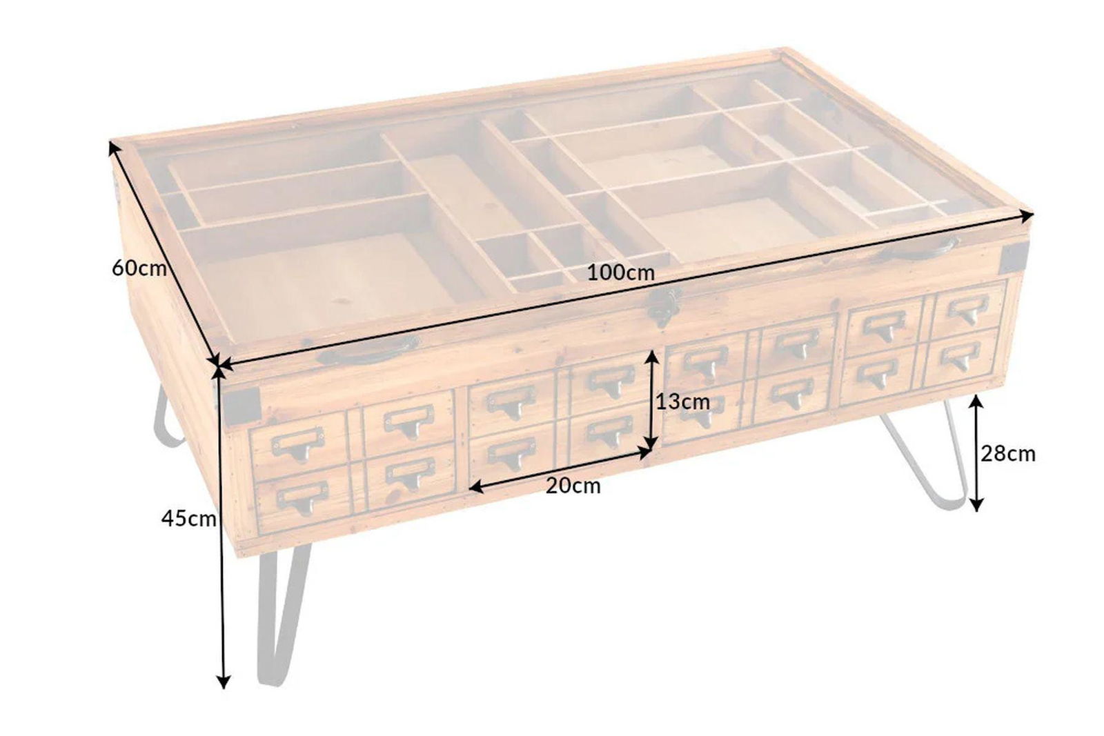 STOLIK KAWOWY DREWNO JODŁA 100 CM / 41194  / INVICTA INTERIOR