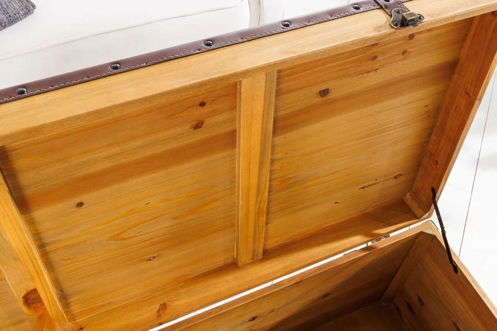 STOLIK KAWOWY DREWNO JODŁA 110 CM / 40886  / INVICTA INTERIOR