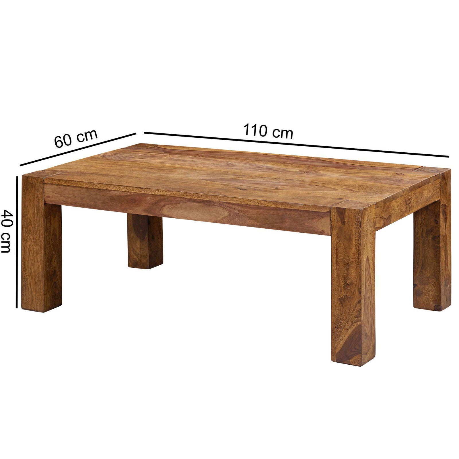 STOLIK KAWOWY DREWNO LITE Sheesham 110 CM Wohnling / WL1.211