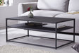 STOLIK KAWOWY DURA STEEL 100 CM CZARNY / 40860  / INVICTA INTERIOR