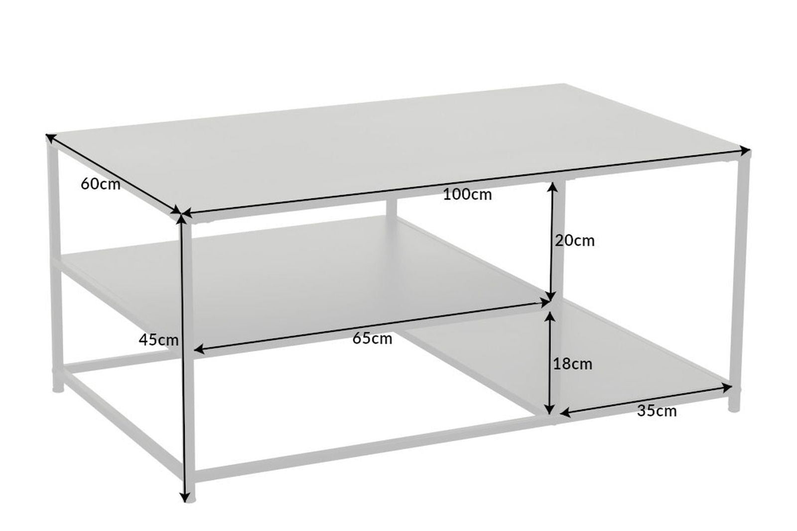 STOLIK KAWOWY DURA STEEL 100 CM CZARNY / 41726  / INVICTA INTERIOR