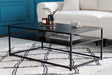 STOLIK KAWOWY DURA STEEL 100 CM CZARNY / 41728  / INVICTA INTERIOR