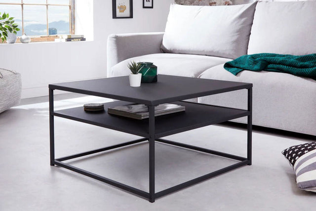 STOLIK KAWOWY DURA STEEL 70 CM CZARNY / 40858  / INVICTA INTERIOR