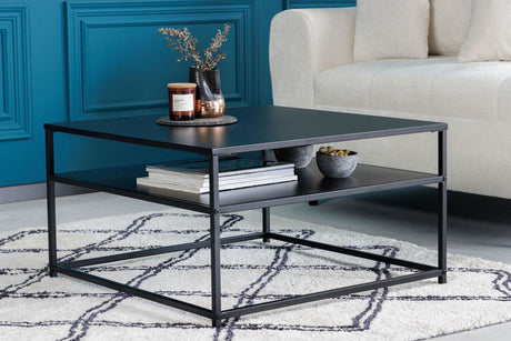 STOLIK KAWOWY DURA STEEL 70 CM CZARNY / 41727  / INVICTA INTERIOR