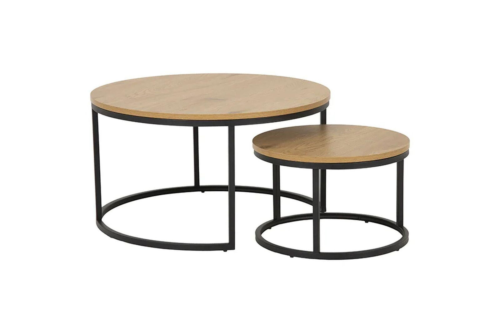 STOLIK KAWOWY ELEGANCE ZESTAWI DĄB 80 CM / 43642 / INVICTA INTERIOR