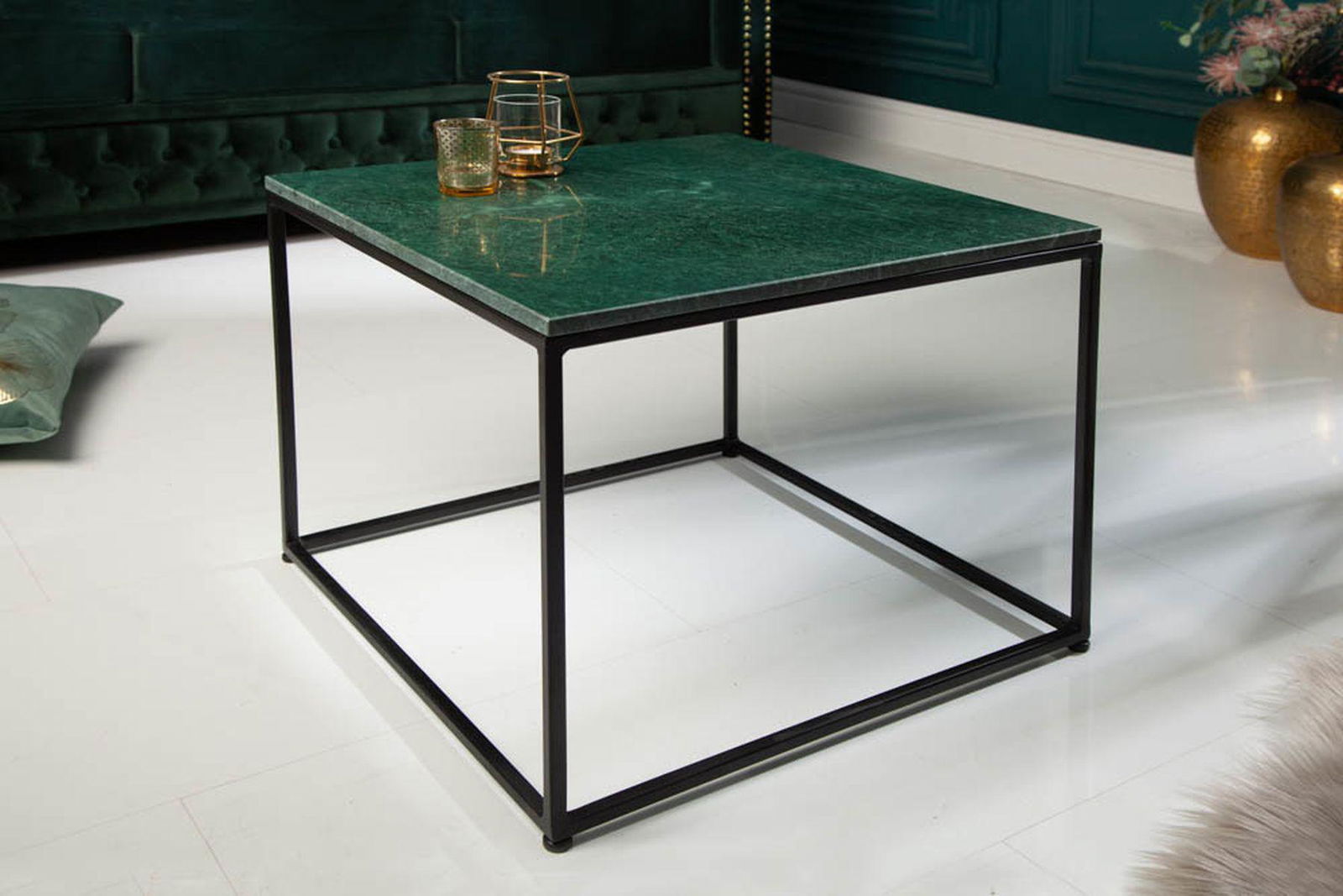 STOLIK KAWOWY ELEMENTS MARMUR ZIELONY / 40114  / INVICTA INTERIOR
