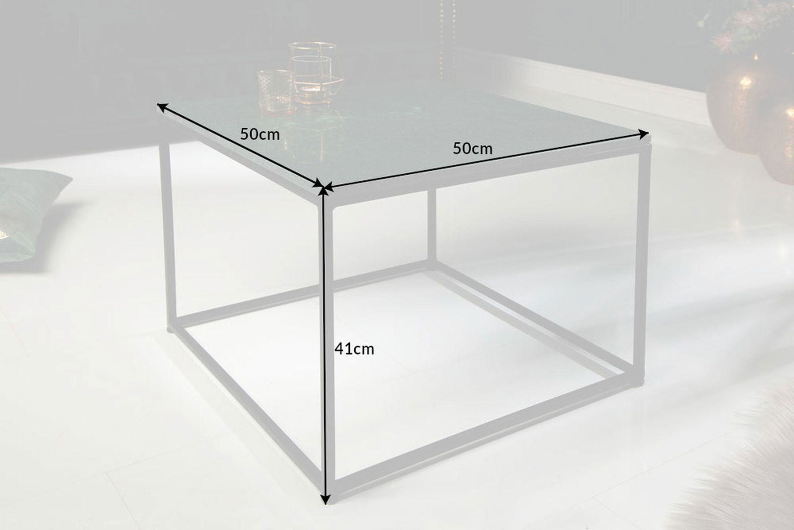STOLIK KAWOWY ELEMENTS MARMUR ZIELONY / 40114  / INVICTA INTERIOR