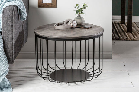 STOLIK KAWOWY FACTORY LOFT 56 CM AKACJA / 39672  / INVICTA INTERIOR