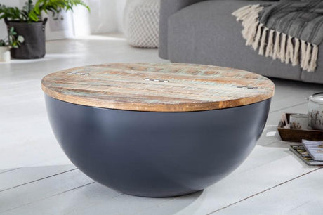 STOLIK KAWOWY JAKARTA 70 CM SZARY / 40894  / INVICTA INTERIOR