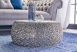 STOLIK KAWOWY LEAF SREBRNY / 43229 / INVICTA INTERIOR