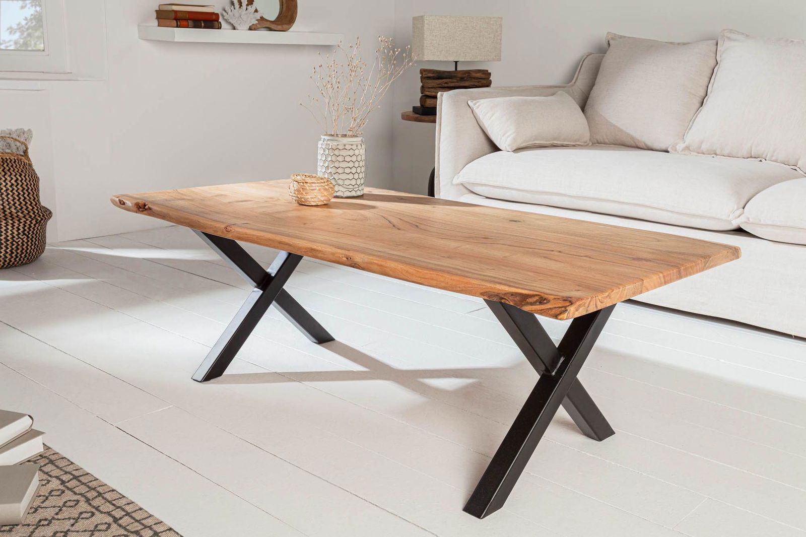 STOLIK KAWOWY MAMMUT X 118 CM AKACJA / 38921  / INVICTA INTERIOR