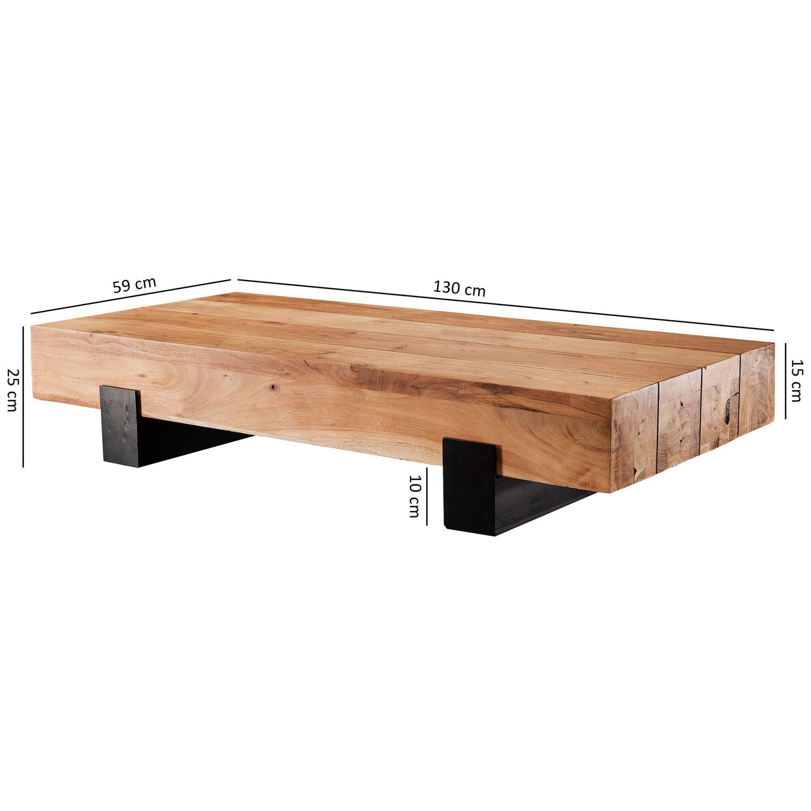 STOLIK KAWOWY MASIVE WOHNLING DREWNO LITE AKACJA  / WL5.602