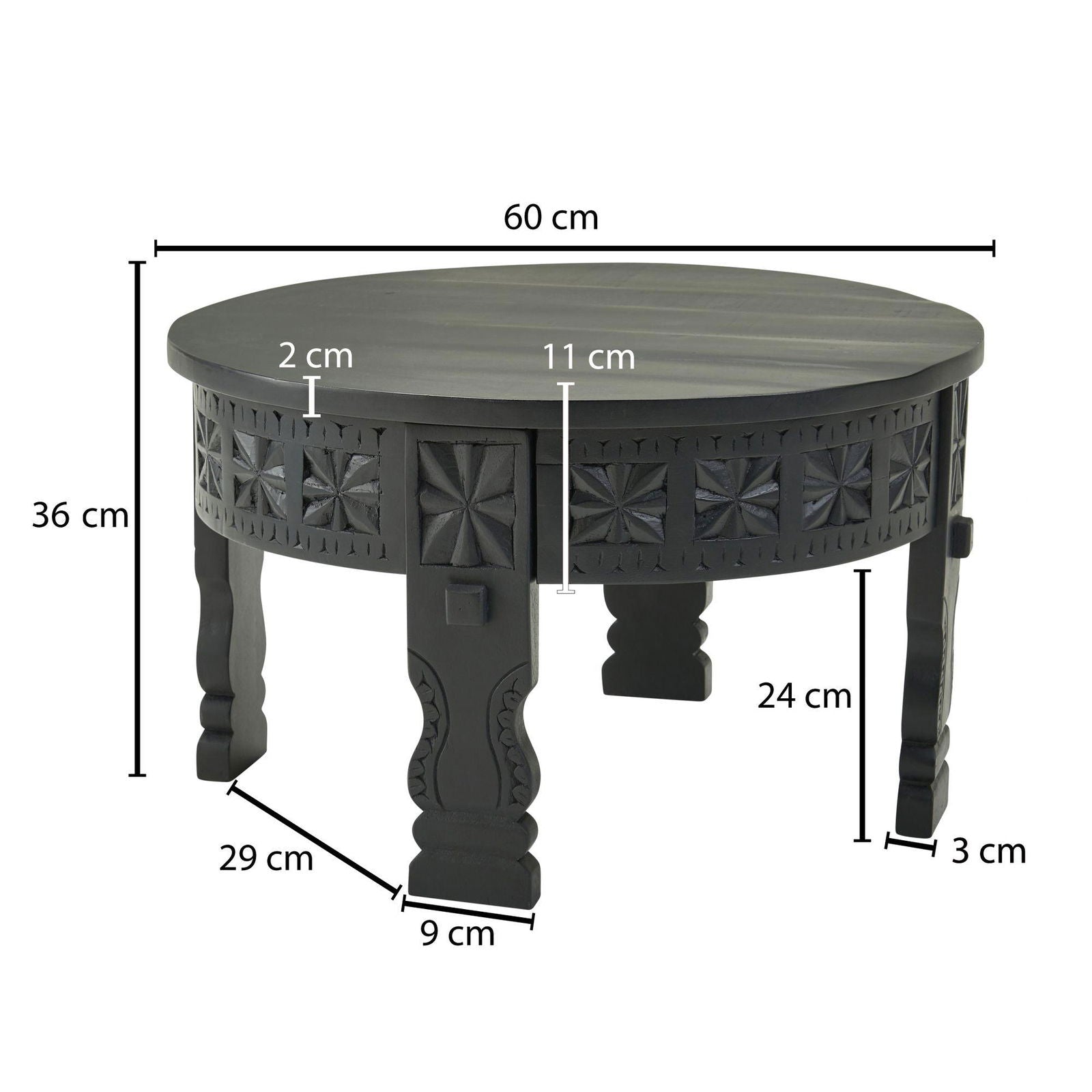 STOLIK KAWOWY MASSIV  60 CM Wohnling / WL6.349