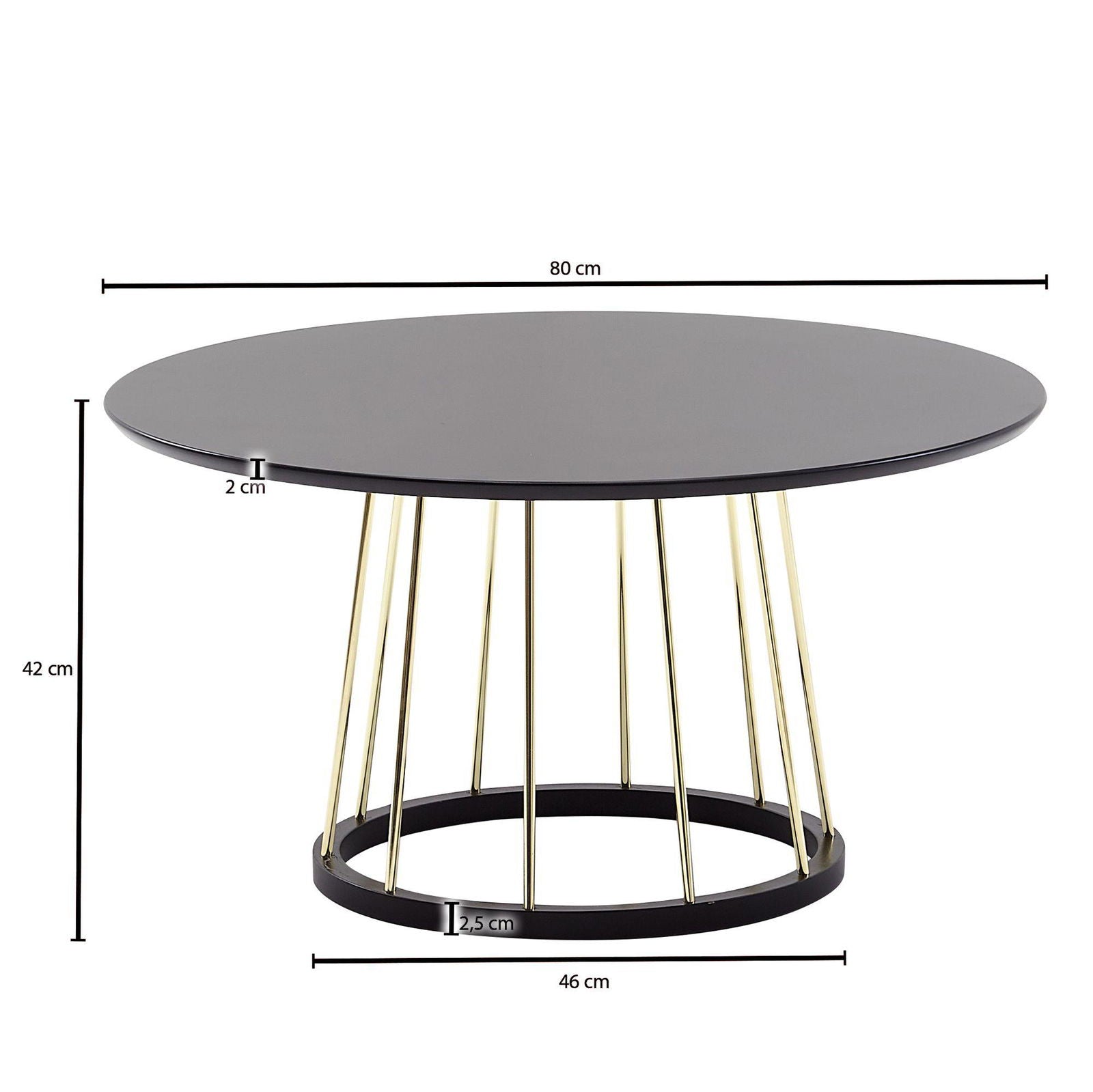 STOLIK KAWOWY OKRĄGŁY 80 CM Wohnling / WL6.489