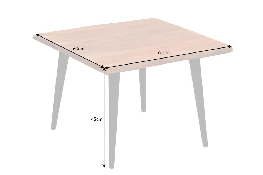 STOLIK KAWOWY ORGANIC LIVINVICTA INTERIORG 60 CM AKACJA / 39660   / INVICTA INTERIOR