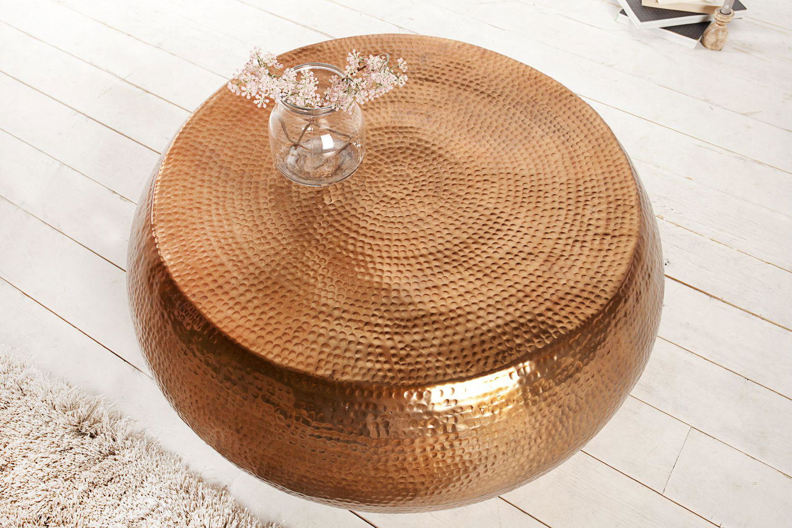STOLIK KAWOWY ORIENT 80 CM MIEDZIANY / 38395  / INVICTA INTERIOR