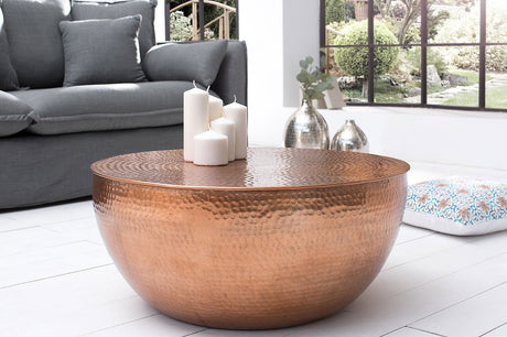 STOLIK KAWOWY ORIENT II 60 CM MIEDZIANY / 37912  / INVICTA INTERIOR