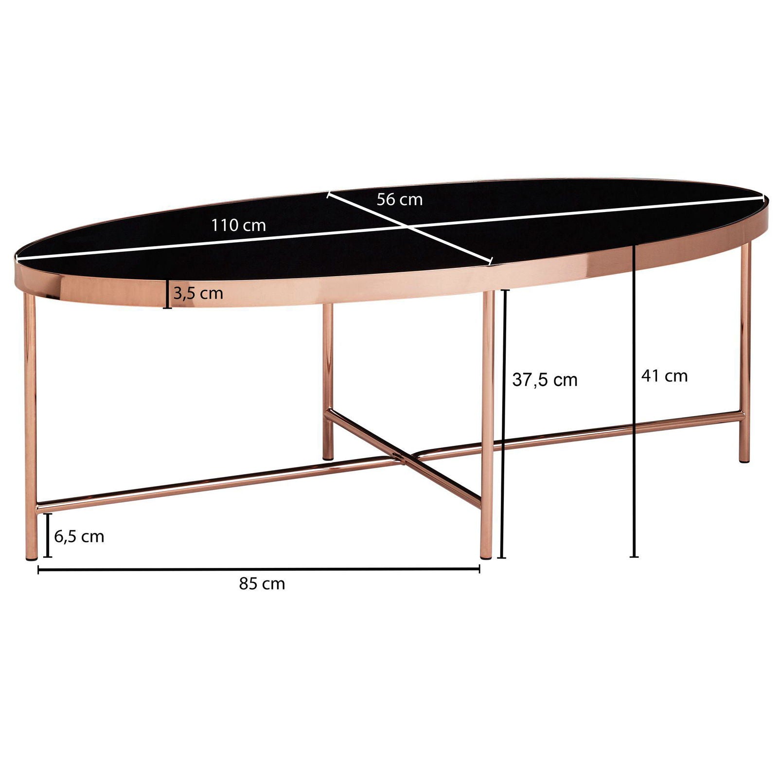 STOLIK KAWOWY OWAL 110 CM Wohnling / WL5.994