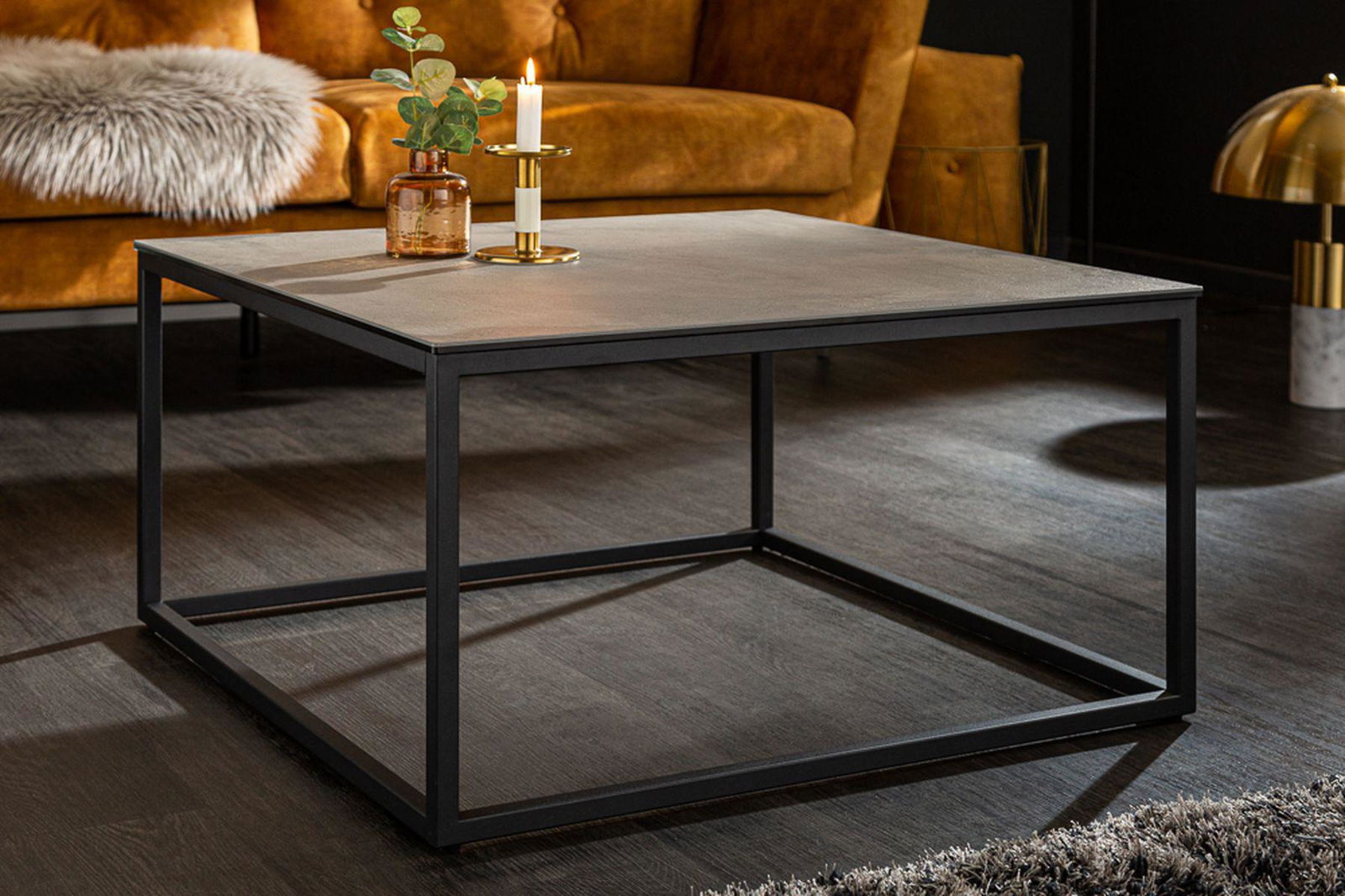STOLIK KAWOWY SYMBIOSE 75 CM OPTYKA BETON / 40671  / INVICTA INTERIOR