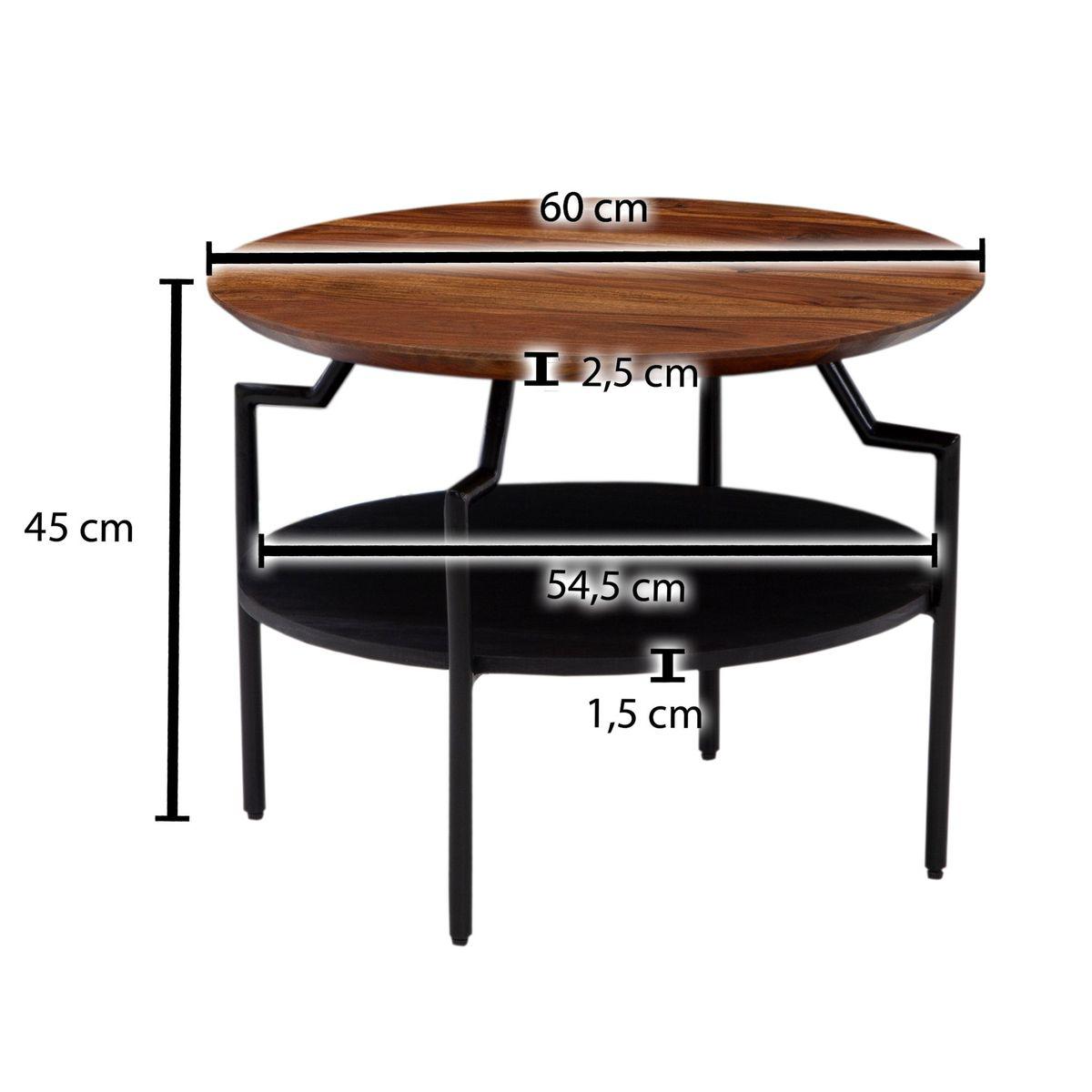STOLIK KAWOWY WOHNLING DREWNO OKRĄGŁY 60 CM / WL6.722