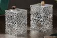 STOLIK LEAF SREBRNY / ZESTAW 2 SZTUK / 40612  / INVICTA INTERIOR