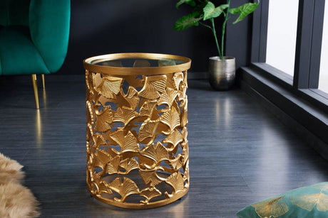 STOLIK LEAF ZŁOTY / 42034  / INVICTA INTERIOR