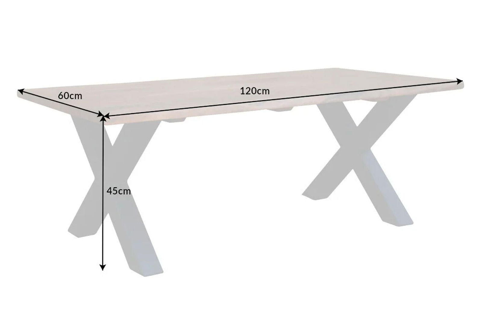 STOLIK MAMMUT AKACJA 120 CM / 41654 / INVICTA INTERIOR
