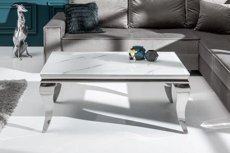 STOLIK MODERN BAROCK 100 CM OPTYKA MARMUR / 39998  / INVICTA INTERIOR