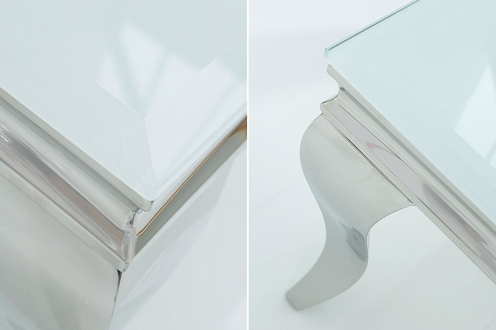STOLIK MODERN SILVER WHITE /37353 / INVICTA INTERIOR