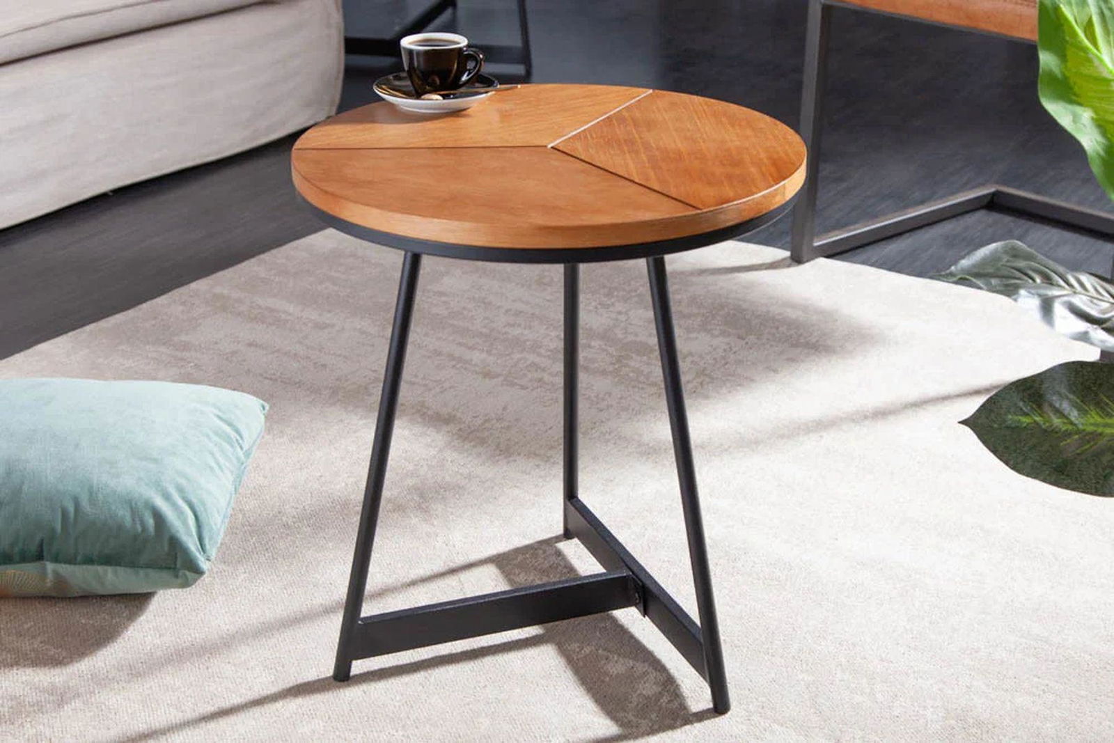 STOLIK OAK ELEGANCE 45 CM OPTYKA DĄB 41204  / INVICTA INTERIOR