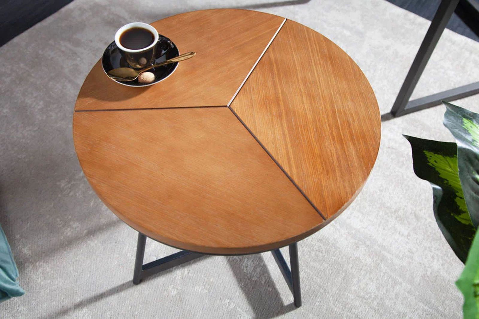 STOLIK OAK ELEGANCE 45 CM OPTYKA DĄB 41204  / INVICTA INTERIOR